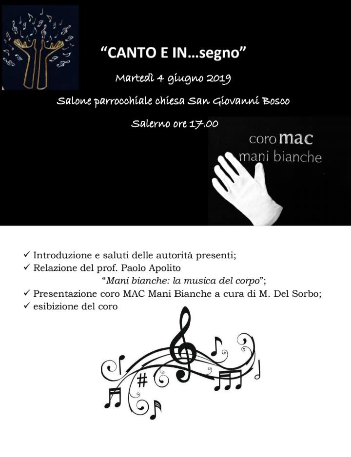 locandina evento coro MAc mani bianche