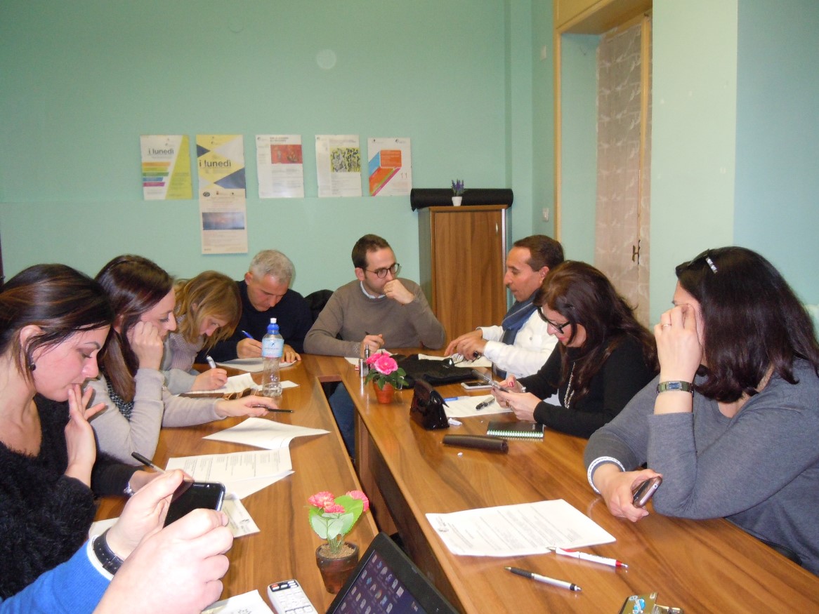 Foto da un laboratorio condotto in Fondazione 